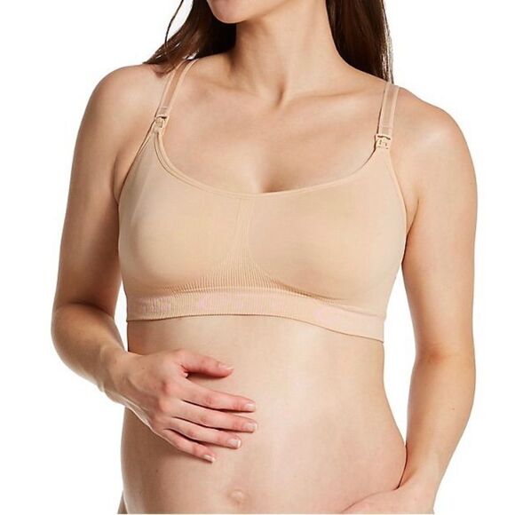 Cake Maternity Cotton Candy Seamless Racerback Nursing Bra Nude S - Picture 1 of 11